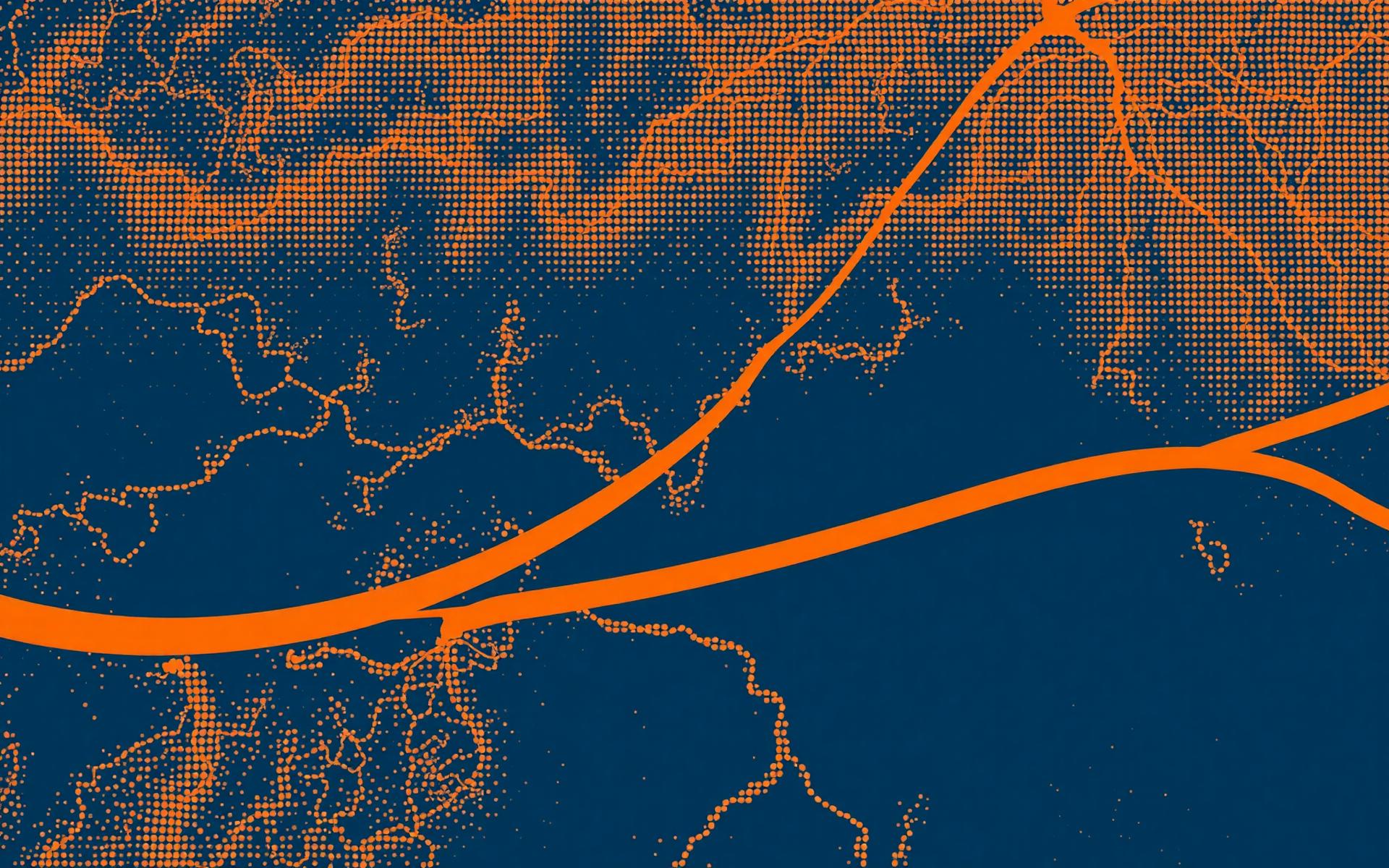 Aerial topographical map